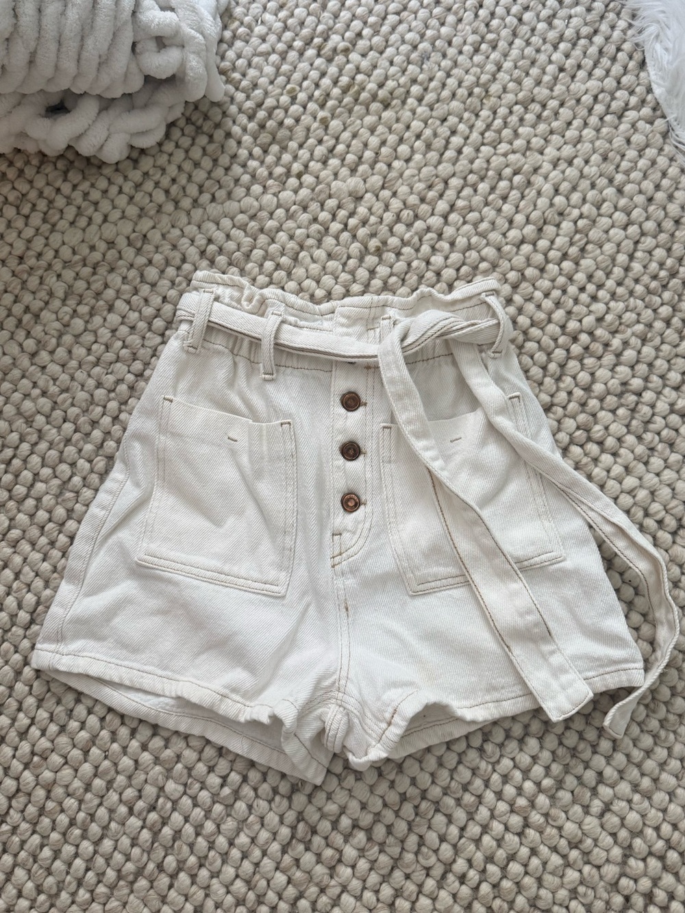 Zara high waited sailor shorts with adjustable tie